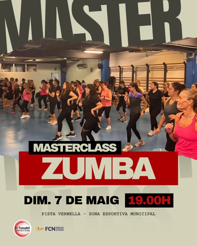 Aquest dimecres 7 de maig a les 19.00h, vine a moure el cos amb ritme a la Pista Vermella de la Zona Esportiva!

T’esperem per gaudir d’una sessió plena d’energia, música i bon rotllo amb la nostra masterclass de Zumba!

💪 Activa’t, balla i passa-ho genial amb nosaltres!

No t’ho perdis! Vine amb qui vulguis, l’activitat és oberta a tothom! 🙌

#ElTossalet #ZumbaTime #MasterclassZumba #ZonaEsportiva #ViuElTossalet