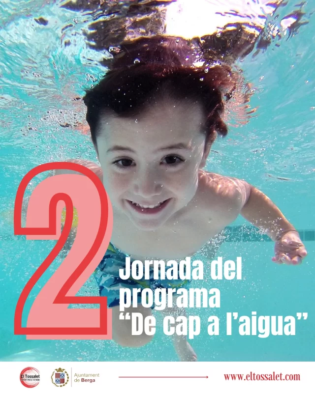 Aquest cap de setmana celebrem la 2a Jornada “De cap a l’aigua”!

El programa “De cap a l’aigua” és una iniciativa conjunta entre l’Ajuntament de Berga i el centre esportiu El Tossalet, amb l’objectiu d’apropar la natació a tots els nens i nenes de les escoles de Berga.

Aquesta activitat subvencionada s’adreça als alumnes de cicle inicial i mitjà de primària, i vol fomentar l’esport i els hàbits saludables des de ben petits.

🏊‍♂ La jornada final tindrà lloc aquest dissabte 31 de maig a les 16.00 h, a la piscina del centre esportiu El Tossalet, i servirà per tancar una etapa plena d’aprenentatges i descobertes dins l’aigua.

💙 Us hi esperem per compartir una tarda de diversió, esport i molts somriures!

#DeCapALaigua #BergaEsMou #NatacióEscolar #ElTossalet #AjuntamentDeBerga #EsportIValors